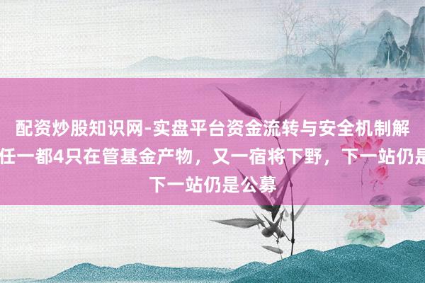 配资炒股知识网-实盘平台资金流转与安全机制解析 卸任一都4只在管基金产物，又一宿将下野，下一站仍是公募